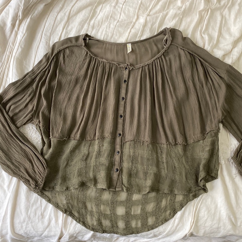 Forest Green Free People Shirt